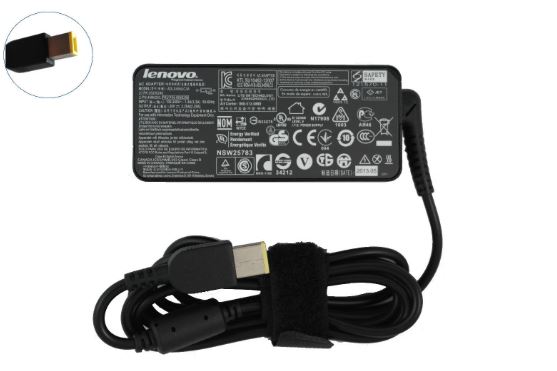 CARGADOR LENOVO 20V 2.25A 45W (PLUG AMARILLO RECTANGULAR CON PIN CENTRAL)